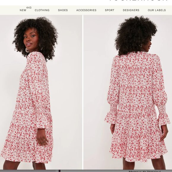 Tuckernuck Pomander Place Scarlet Ditsy Floral Kenzo Dress - Picture 2 of 4